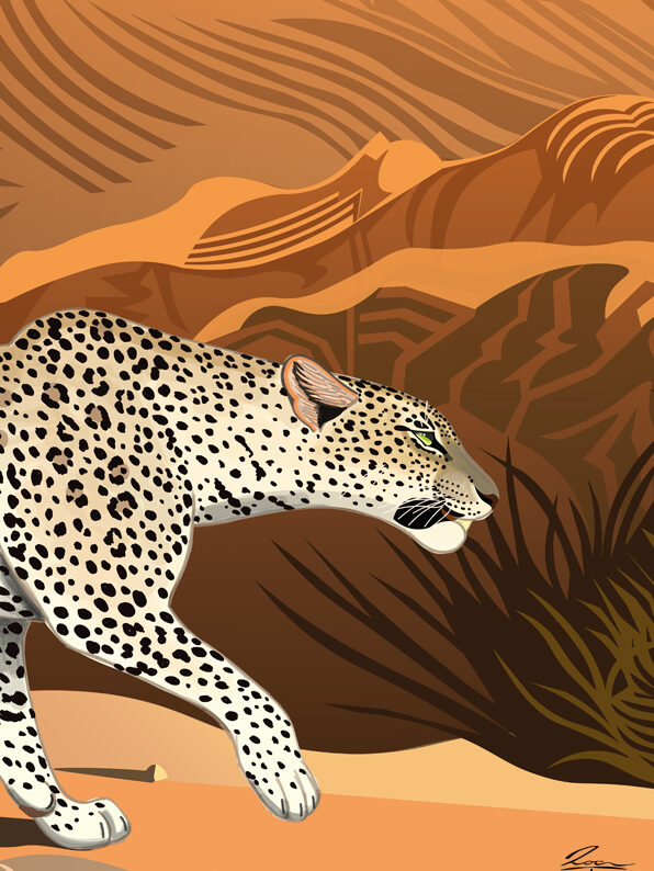 LEOPARDO ARABO VERTICALE