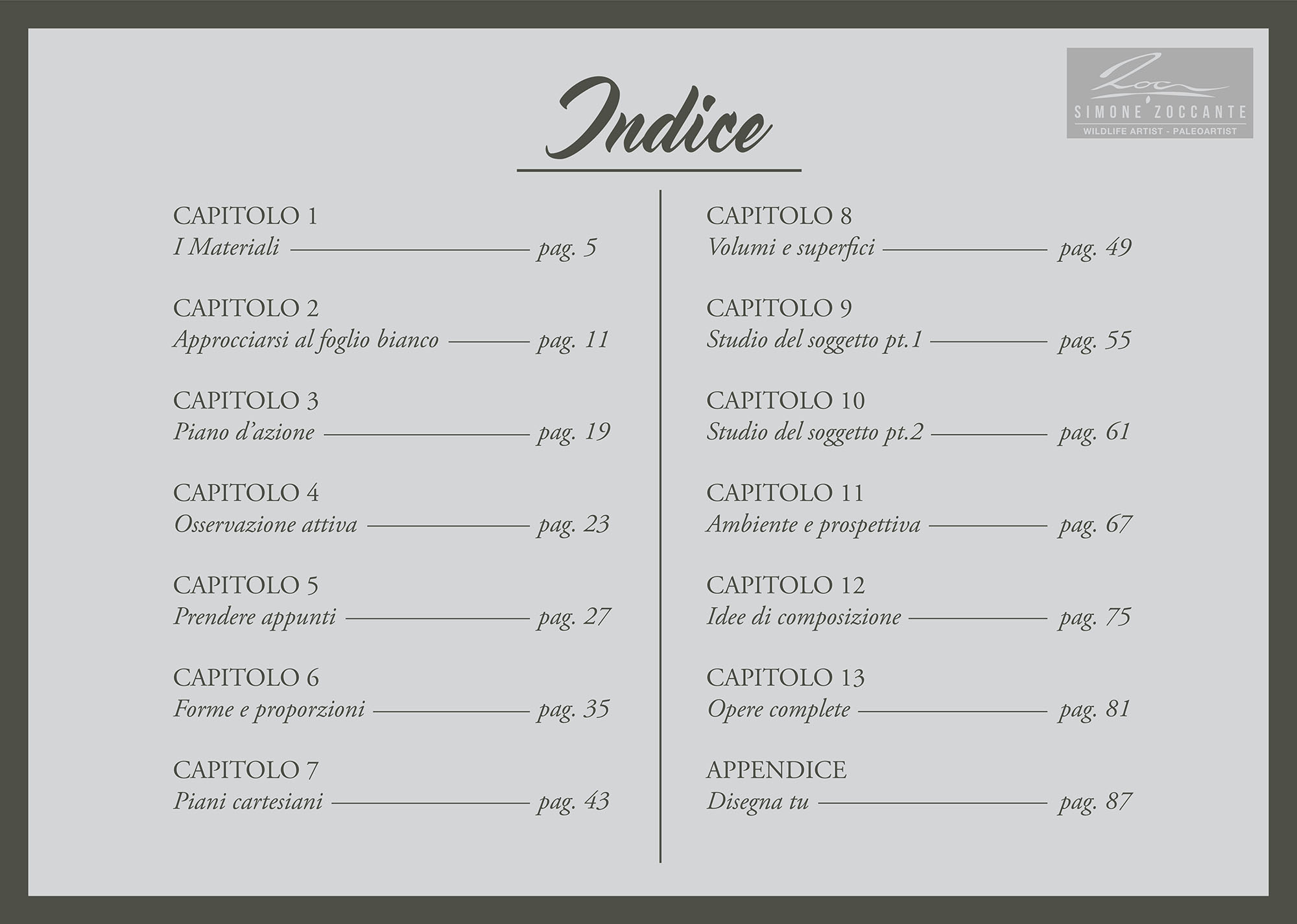 Indice - Manuale Disegno Naturalistico 4
