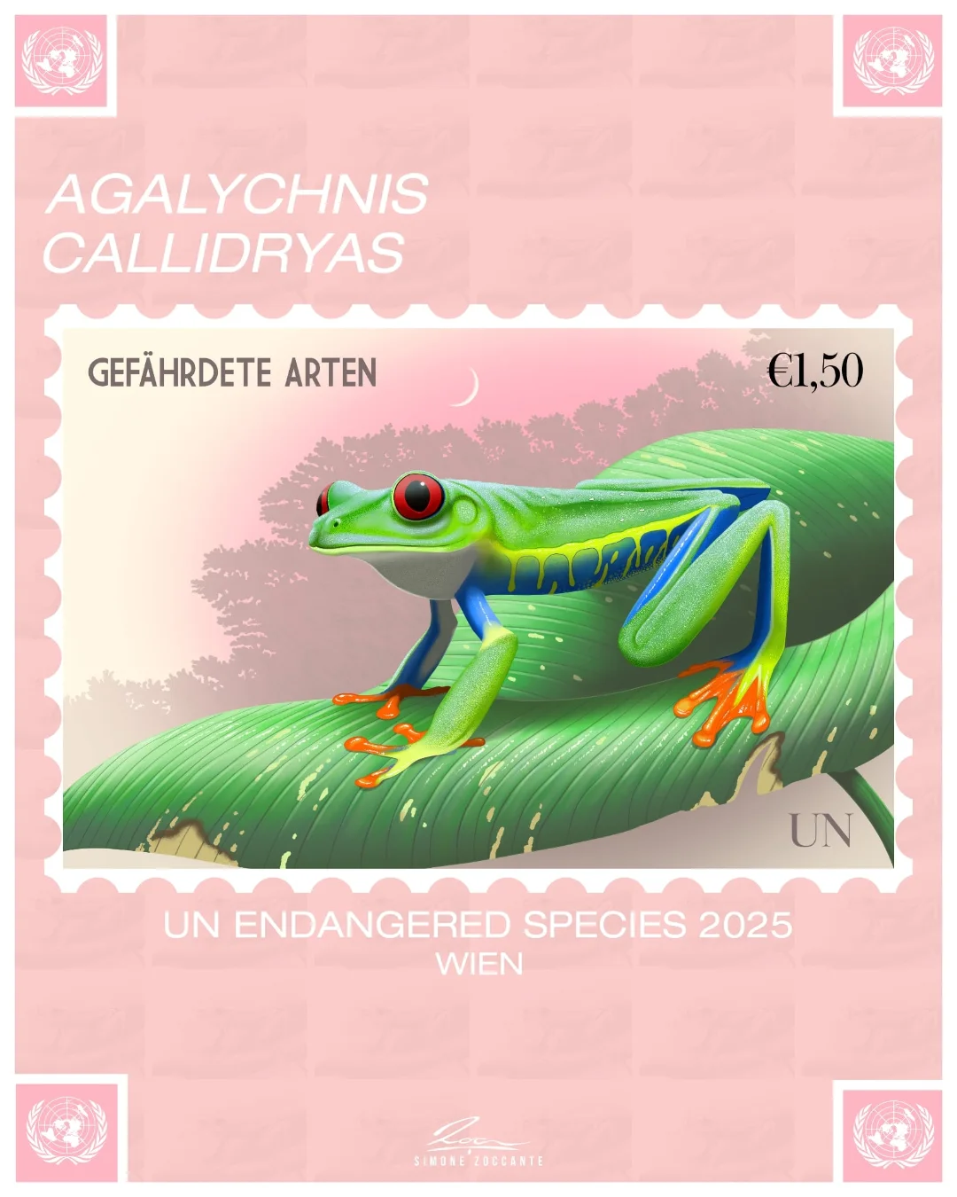 UN Stamps 2025 - Simone Zoccante Agalychnis (2)