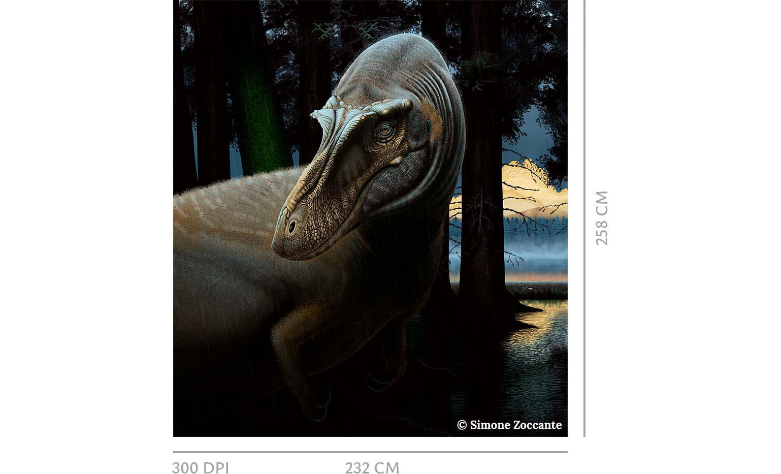 gorgosaurus murals zoccante grey 300DPI